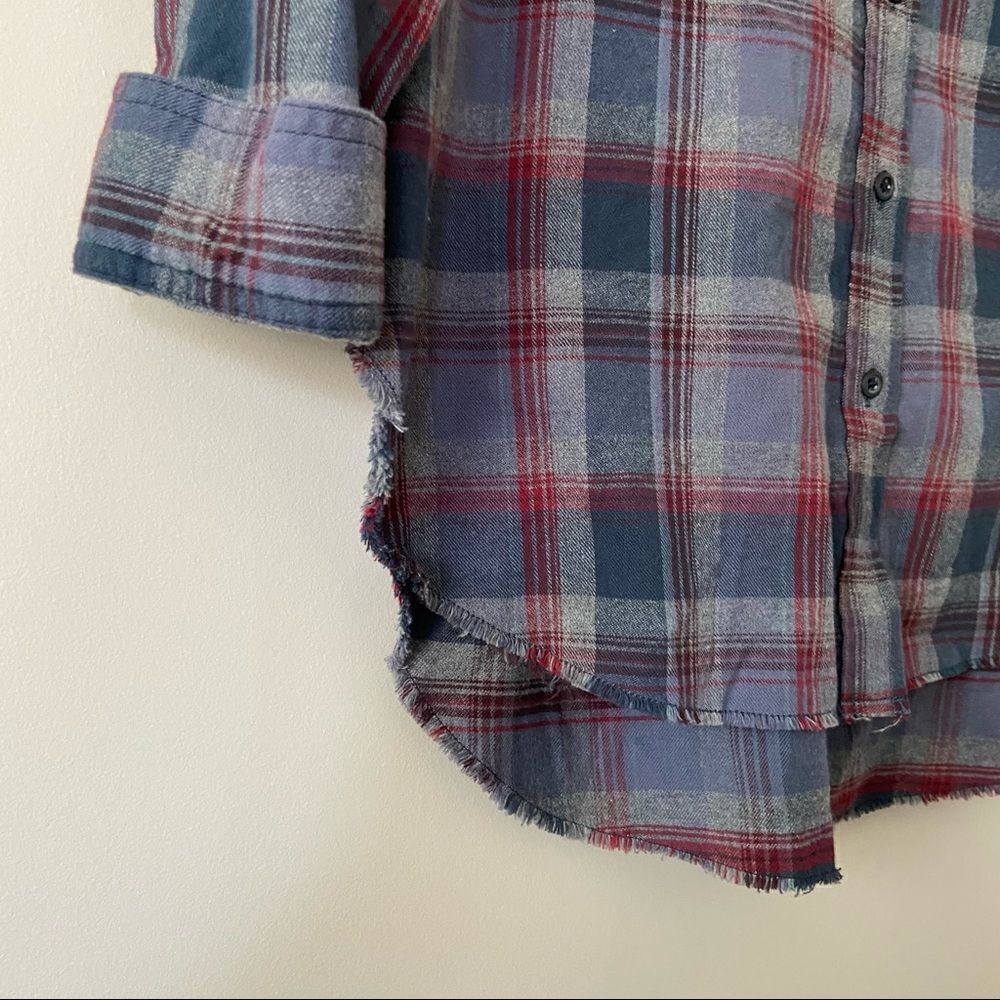 Nwt-treasure & Bond Raw Hem 100% Cotton Flannel - Picture 7 of 13
